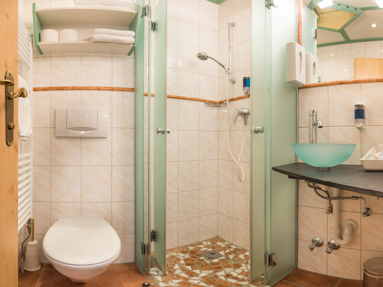 Badezimmer im Familien- und Vitalhotel Auenhof